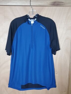 SUGOI Royal Blue and Black Cycling Jersey - Short Sleeve Half Zip